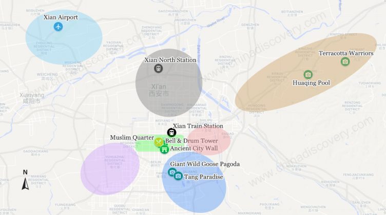 Xian Hotel Map