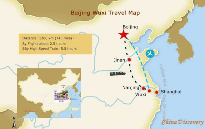 Beijing Wuxi Travel Map