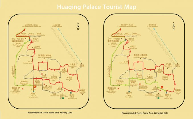 Huaqing Palace Tourist Map