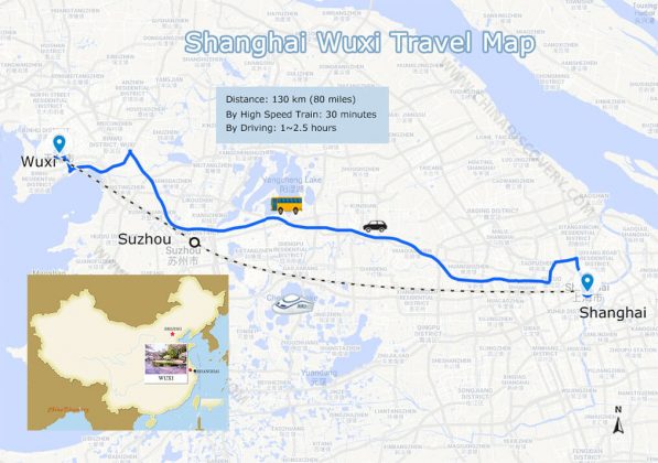 Shanghai Wuxi Travel Map
