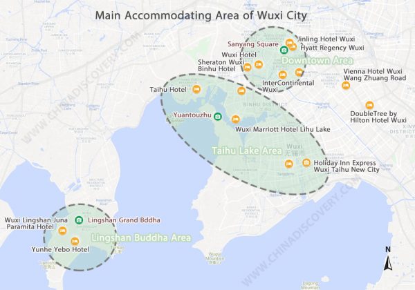 Wuxi Hotels Map