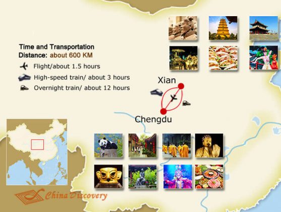 Xian Chengdu Transportation Map